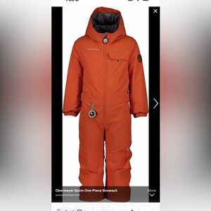 Obermeyer orange snow ski suit size 4